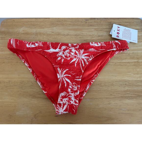 Roxy Vacay Vibes Side Tab Cheeky Bikini Bottom NWT - Medium - Picture 2 of 6